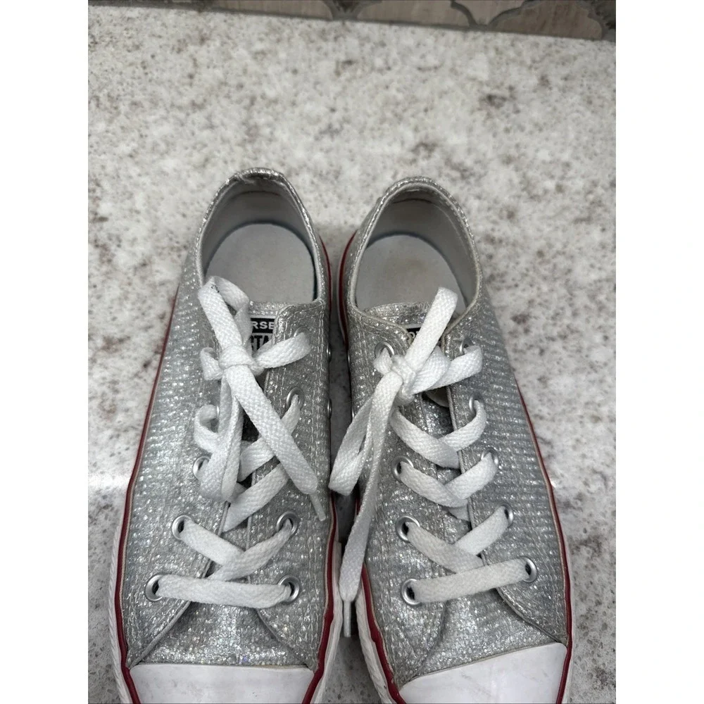 Converse‎ All Star Chuck Taylor Shoes Junior Size 2 All Over Glitter Low Top